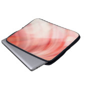 abstrakt roter und rosa Hintergrund mit weißen Rin Laptopschutzhülle (Vorne Knopf)