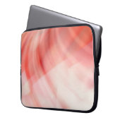 abstrakt roter und rosa Hintergrund mit weißen Rin Laptopschutzhülle (Vorderseite Links)