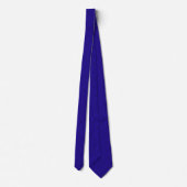 Abstrakt Royal Blue Flowers Pattern Neck Tie Krawatte (Rückseite)