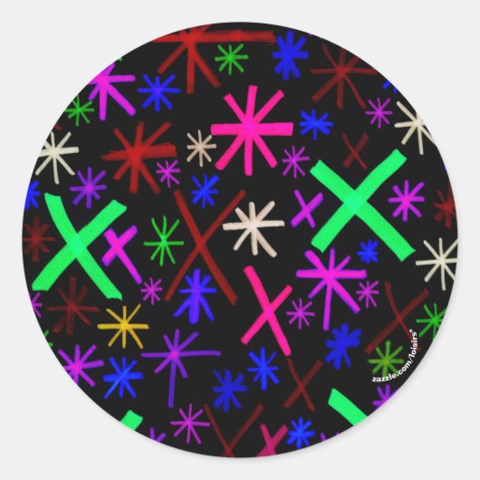 Abstrakt Runder Aufkleber (Vorderseite)