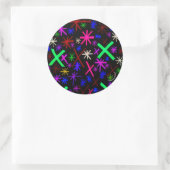 Abstrakt Runder Aufkleber (Tasche)