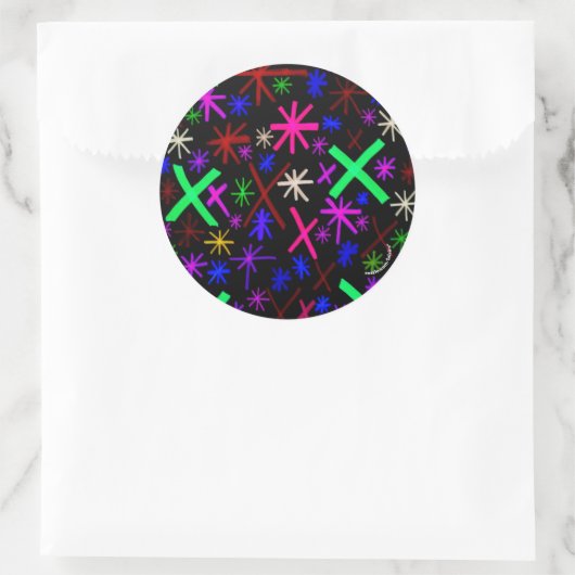 Abstrakt Runder Aufkleber (Tasche)