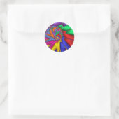 Abstrakt Runder Aufkleber (Tasche)