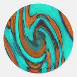 Abstrakt Runder Aufkleber