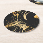 Abstrakt Runder Pappuntersetzer (Angewinkelt)