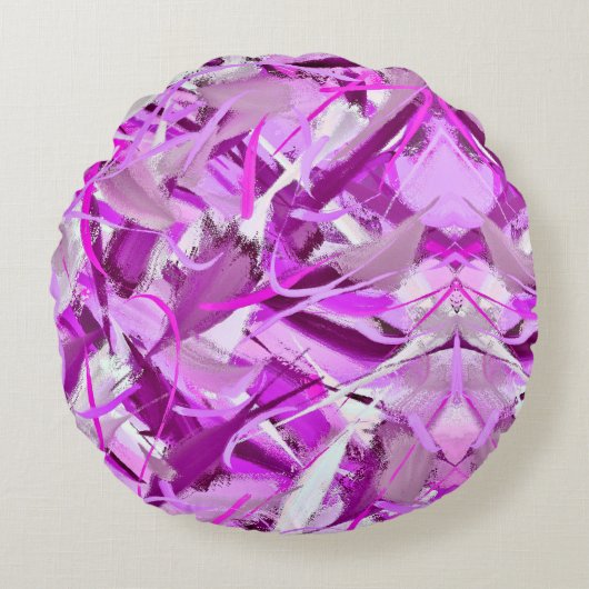 abstrakt rundes kissen (Vorderseite)