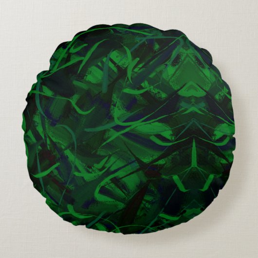 abstrakt rundes kissen (Vorderseite)