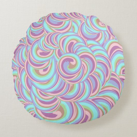 abstrakt rundes kissen (Vorderseite)