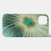 Abstrakt Sage Green Fantasy Blume Fraktal Custom Case-Mate iPhone Hülle (Rückseite (Horizontal))