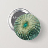 Abstrakt Sage Green Fantasy Blume Fraktal Kunst Button (Vorne & Hinten)