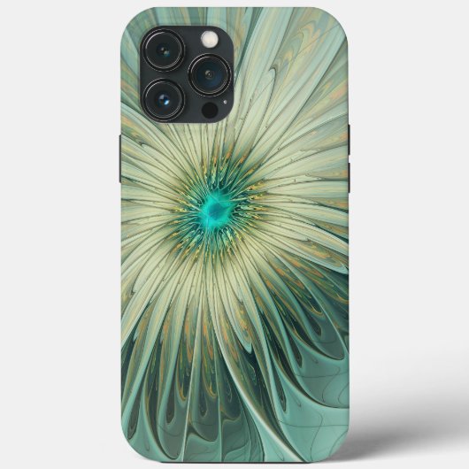 Abstrakt Sage Green Fantasy Blume Fraktal Kunst Case-Mate iPhone Hülle (Rückseite)