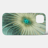 Abstrakt Sage Green Fantasy Blume Fraktal Kunst Case-Mate iPhone Hülle (Rückseite (Horizontal))