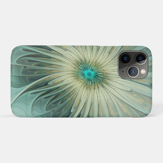 Abstrakt Sage Green Fantasy Blume Fraktal Kunst Case-Mate iPhone Hülle (Rückseite (Horizontal))