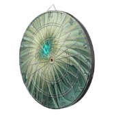 Abstrakt Sage Green Fantasy Blume Fraktal Kunst Dartscheibe (Vorderseite rechts)