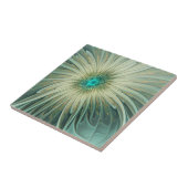 Abstrakt Sage Green Fantasy Blume Fraktal Kunst Fliese (Seite)