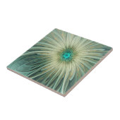 Abstrakt Sage Green Fantasy Blume Fraktal Kunst Fliese (Seite)