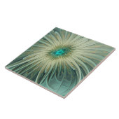Abstrakt Sage Green Fantasy Blume Fraktal Kunst Fliese (Seite)