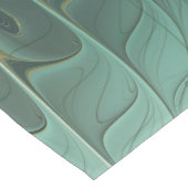 Abstrakt Sage Green Fantasy Blume Fraktal Kunst Kurzer Tischläufer (Ecke)