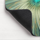 Abstrakt Sage Green Fantasy Blume Fraktal Kunst Mousepad (Ecke)