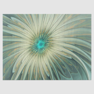 Abstrakt Sage Green Fantasy Blume Fraktal Kunst Seidenpapier