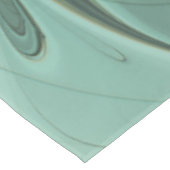 Abstrakt Sage Green Fantasy Blume Fraktal Kunst Tischdecke (Schrägansicht)