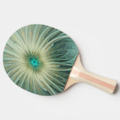 Abstrakt Sage Green Fantasy Blume Fraktal Kunst Tischtennis Schläger (Seitenansicht)