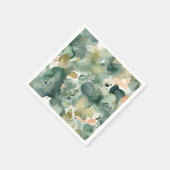 Abstrakt Sage Green Watercolor-Muster Serviette (Ecke)