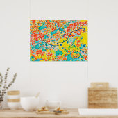 Abstrakt Sakura Spring Cherry Blossom Blumenbeere Poster (Küche)