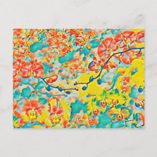 Abstrakt Sakura Spring Cherry Blossom Blumenbeere Postkarte
