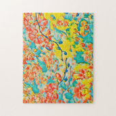 Abstrakt Sakura Spring Cherry Blossom Blumenbeere Puzzle (Vertikal)
