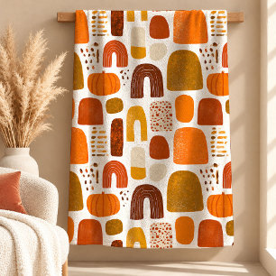 Abstrakt Salbei Senf Boho Regenbogen Kuscheldecke Fleecedecke