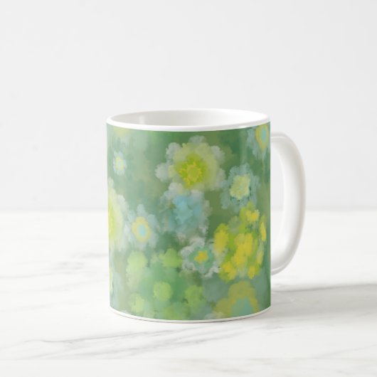 Abstrakt salzige Aquarellmalerei Kaffeetasse (VorderseiteRechts)