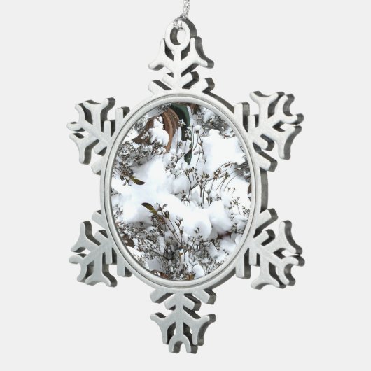 Abstrakt Schneeflocken Zinn-Ornament (Rechts)