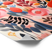 Abstrakt Schöne Blume Poster (Ecke)