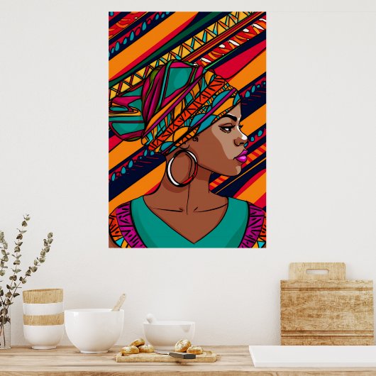 Abstrakt schöne Frauen Poster (Küche)