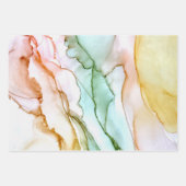 Abstrakt schönes Jade Green Blush Pink Geschenkpapier Set (Vorderseite 2)