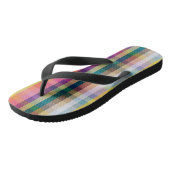 Abstrakt schottisch Kariert Badesandalen (Schrägansicht)
