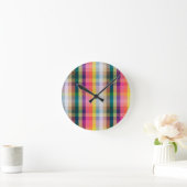 Abstrakt schottisch Kariert Runde Wanduhr (Zuhause)