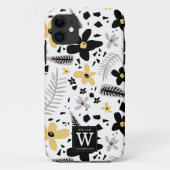 Abstrakt Schwarz-Gelb-Grau Nahtloses Muster Case-Mate iPhone Hülle (Rückseite)