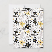 Abstrakt Schwarz-Gelb-Grau Nahtloses Muster Dankeskarte (Rückseite)