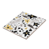 Abstrakt Schwarz-Gelb-Grau Nahtloses Muster Fliese (Seite)