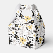 Abstrakt Schwarz-Gelb-Grau Nahtloses Muster Geschenkschachtel (Rückseite)