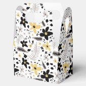 Abstrakt Schwarz-Gelb-Grau Nahtloses Muster Geschenkschachtel (Geöffnet)