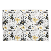 Abstrakt Schwarz-Gelb-Grau Nahtloses Muster Kissenbezug (Vorderseite-Links)