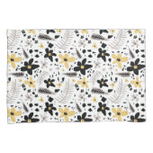 Abstrakt Schwarz-Gelb-Grau Nahtloses Muster Kissenbezug (Vorderseite-Rechts)