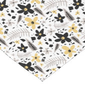 Abstrakt Schwarz-Gelb-Grau Nahtloses Muster Kurzer Tischläufer (Ecke)