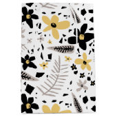 Abstrakt Schwarz-Gelb-Grau Nahtloses Muster Mittlere Geschenktüte (Vorderseite)