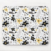 Abstrakt Schwarz-Gelb-Grau Nahtloses Muster Mousepad (Vorne)