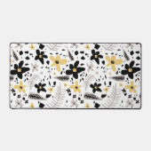 Abstrakt Schwarz-Gelb-Grau Nahtloses Muster Schreibtischunterlage (Vorderseite)