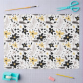 Abstrakt Schwarz-Gelb-Grau Nahtloses Muster Seidenpapier (Basteln)